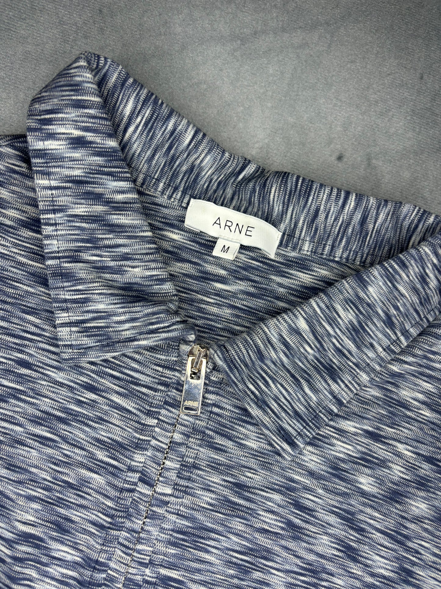 Arne Space-Dye Zip Polo (M)