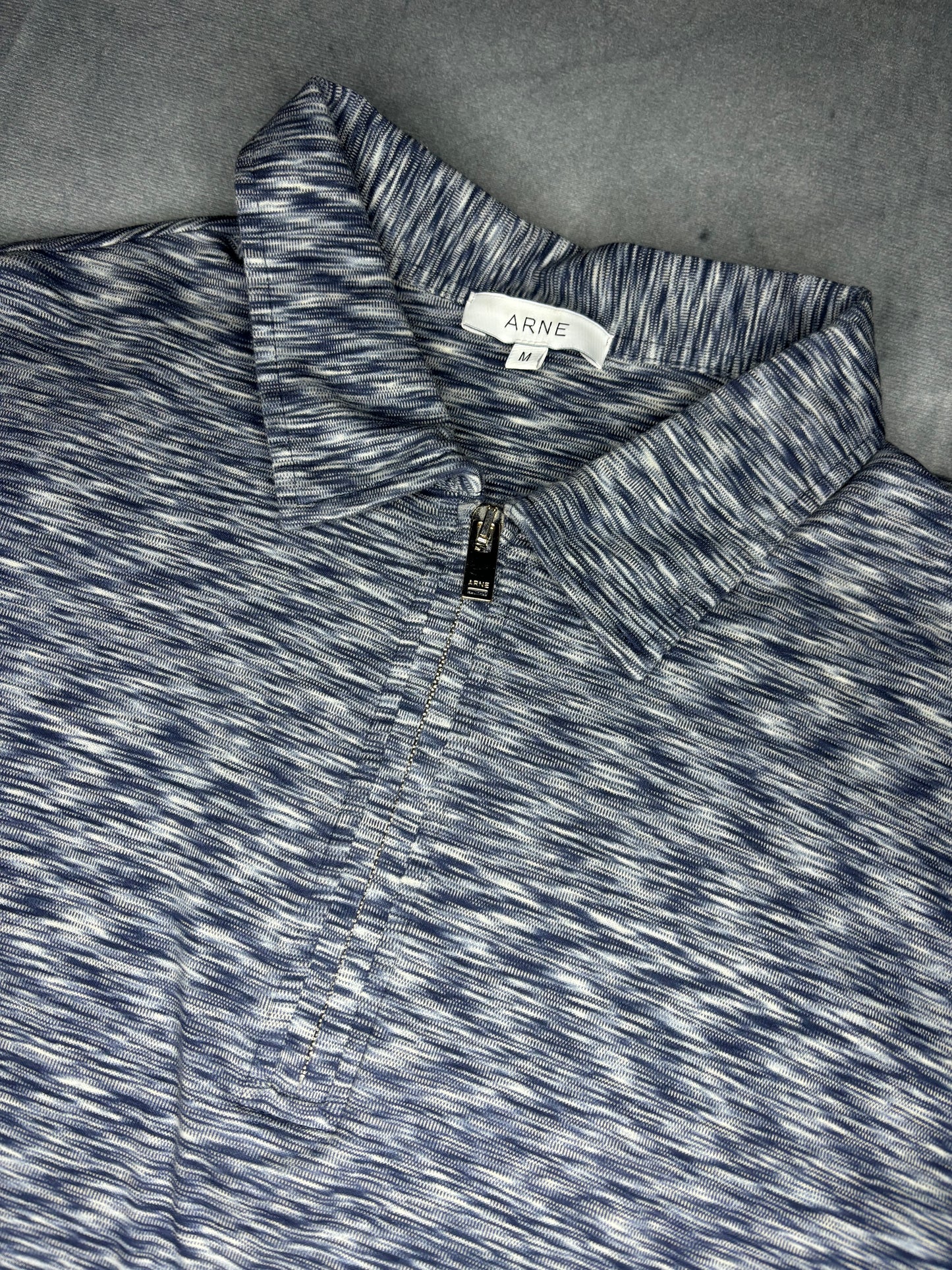 Arne Space-Dye Zip Polo (M)
