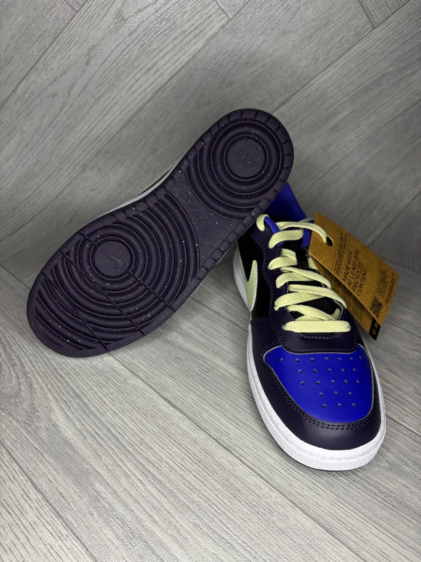 Nike Court Borough Low Recraft Shoes - Black/Olive Aura/Cave Purple