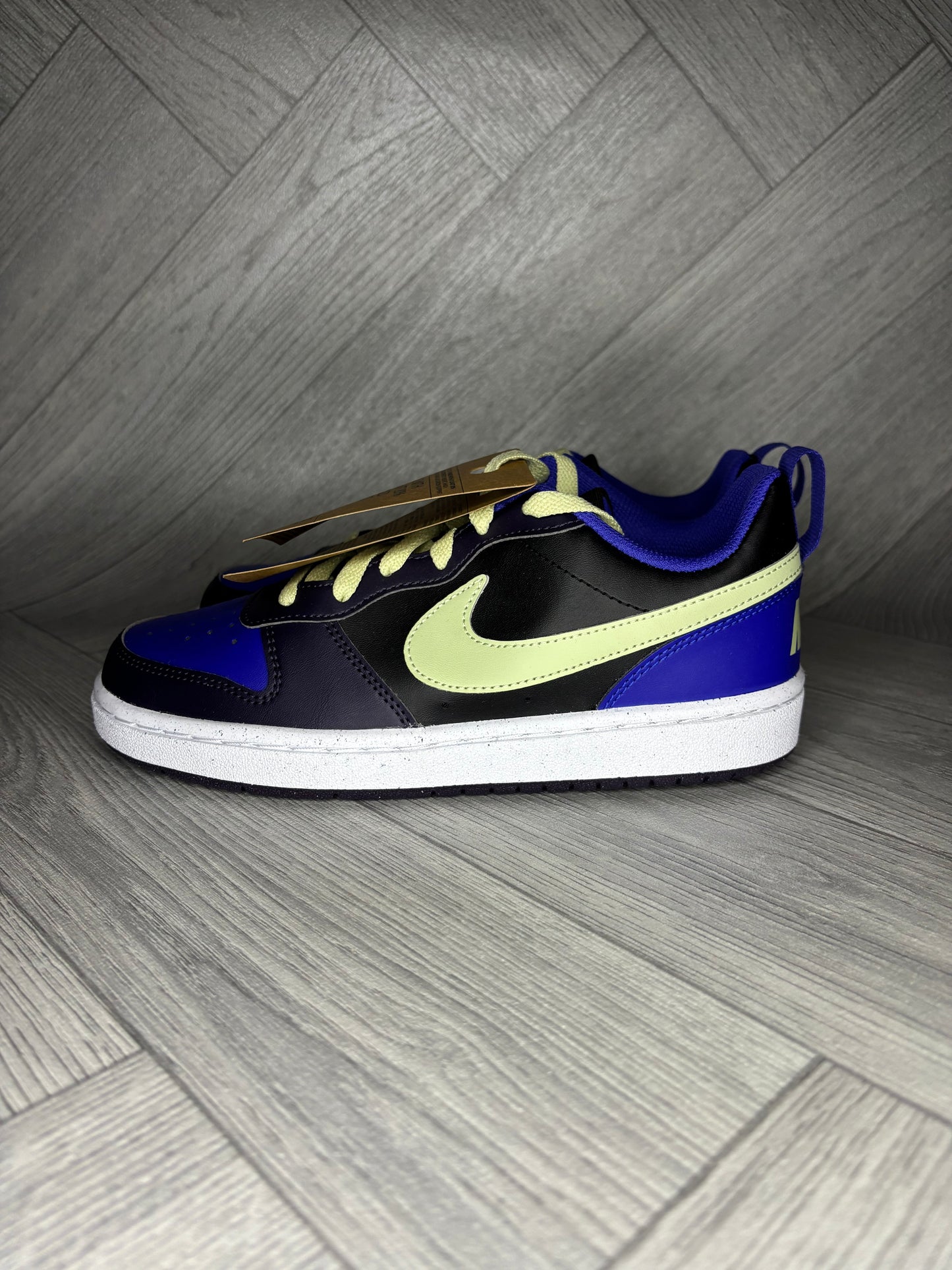 Nike Court Borough Low Recraft Shoes - Black/Olive Aura/Cave Purple