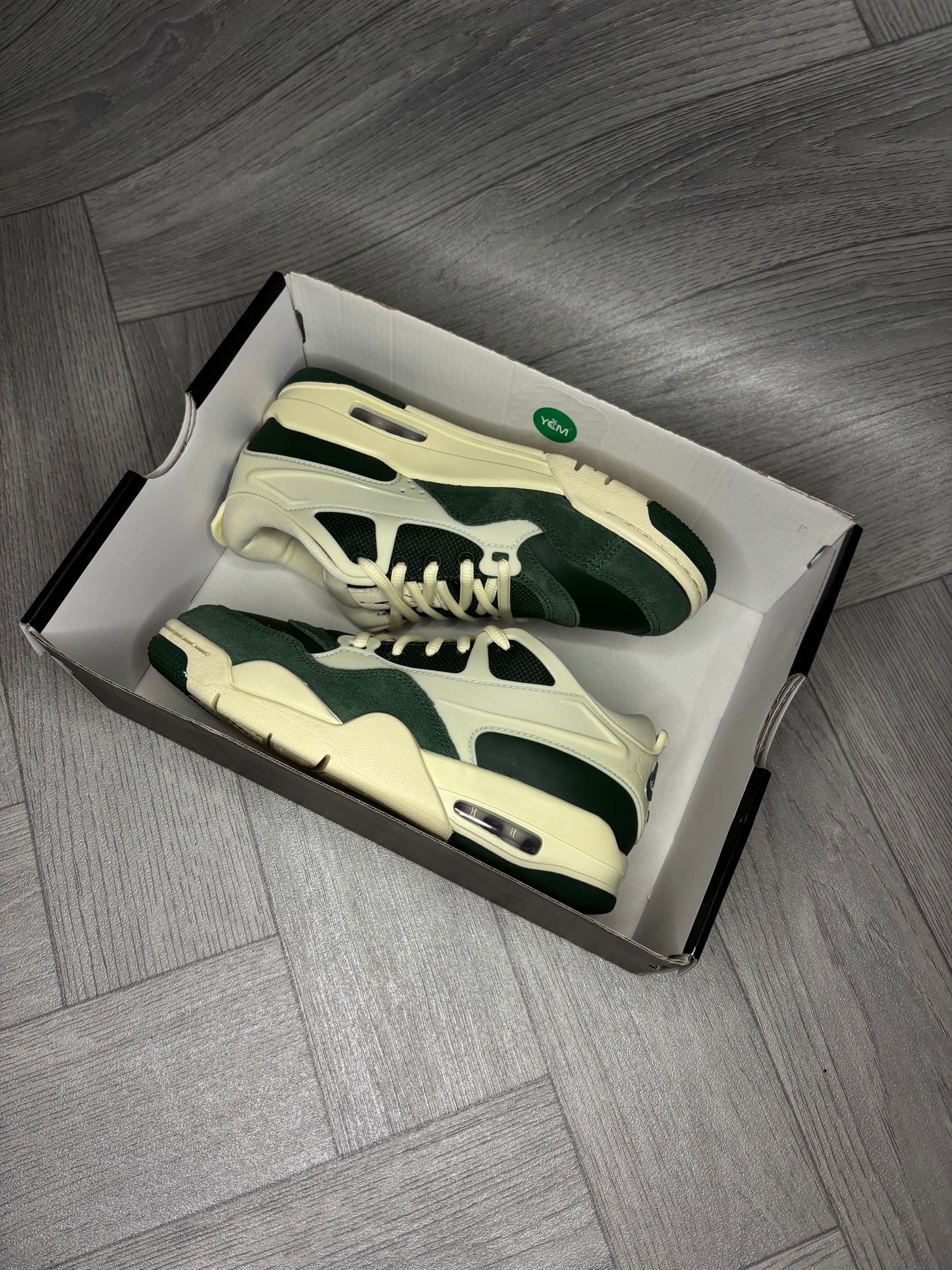 Nike Air Jordan 4 RM Womens Shoes - Malachite/Coconut Milk - UK 3