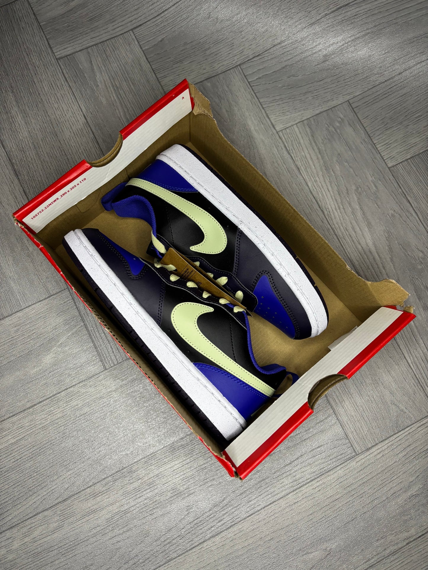 Nike Court Borough Low Recraft Shoes - Black/Olive Aura/Cave Purple