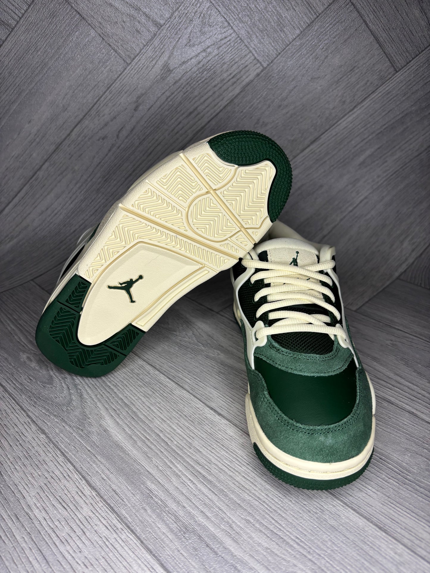 Nike Air Jordan 4 RM Womens Shoes - Malachite/Coconut Milk - UK 3
