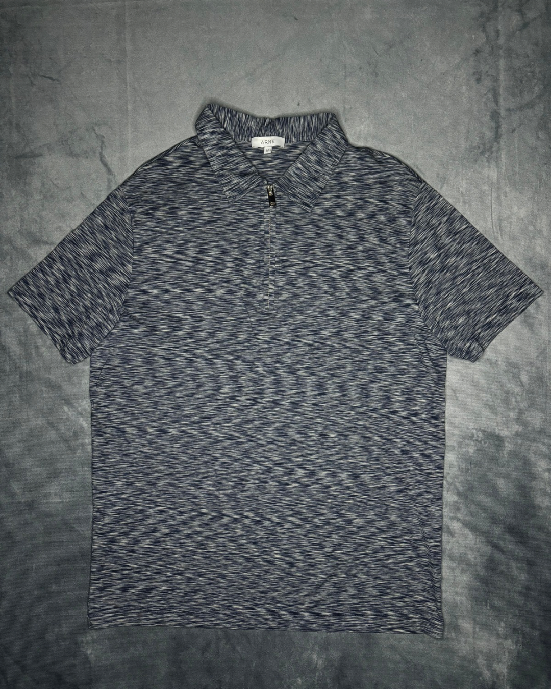 Arne Space-Dye Zip Polo (M)
